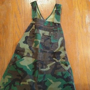 Camouflage Bib Liberty Overalls 34 x 30 Made In USA
